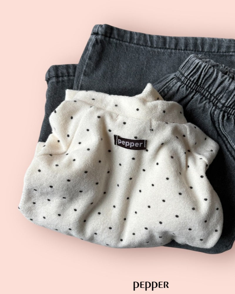 [pepper]dot terry cardigan