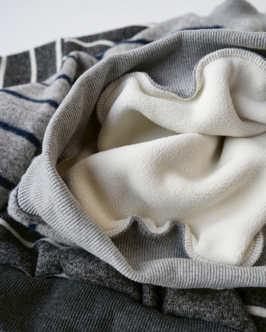 ボーダー裏起毛ニットスウェット