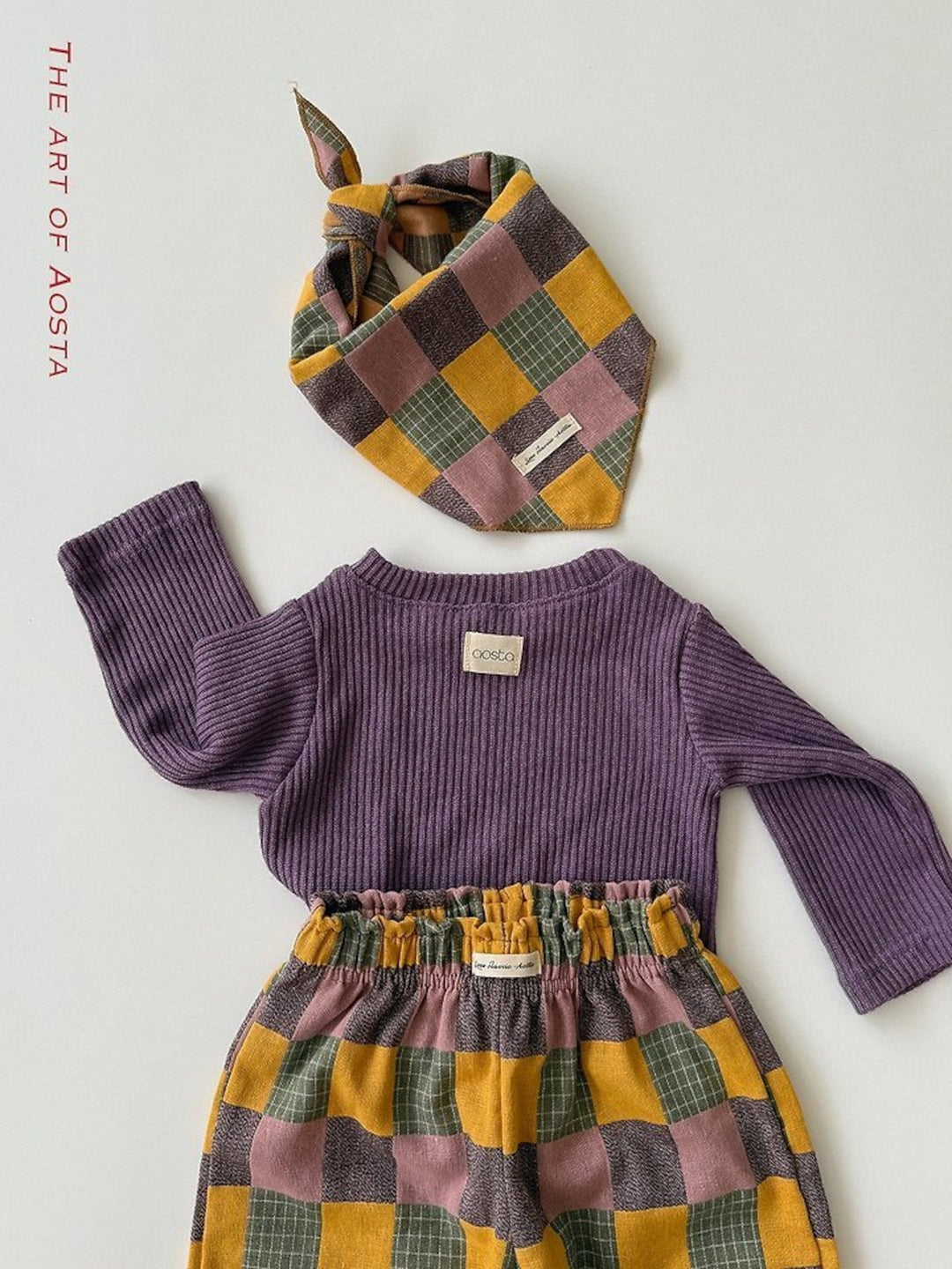 [AOSTA]Patchwork Scarf