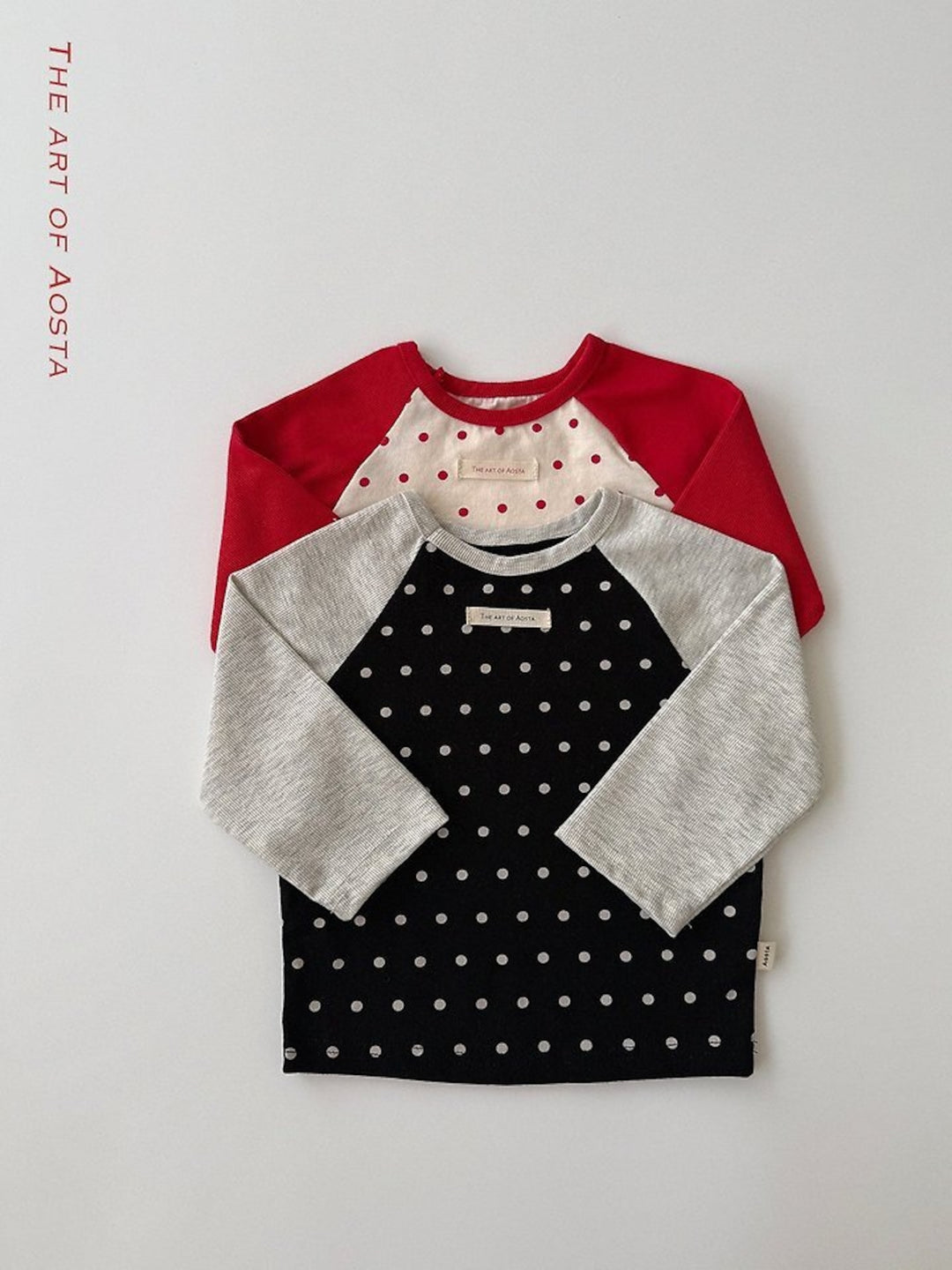 [AOSTA]Dot Raglan T