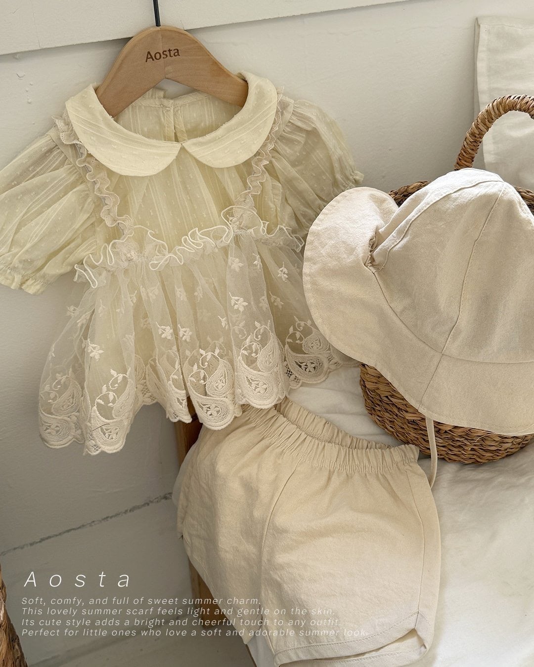 [aosta]lace strap bustier