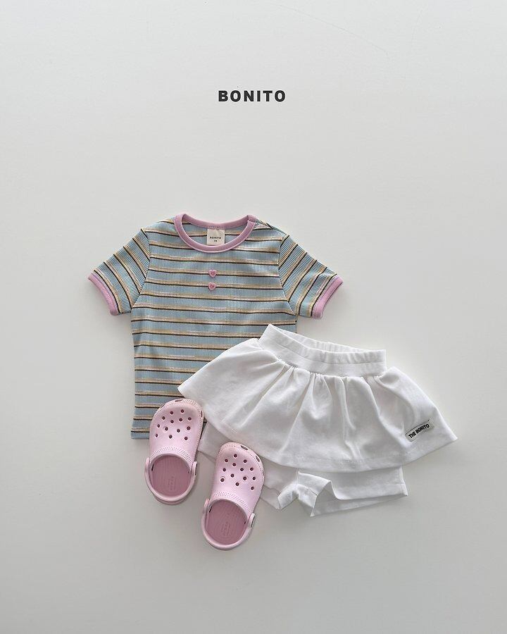 [BONITO]stripe rib T