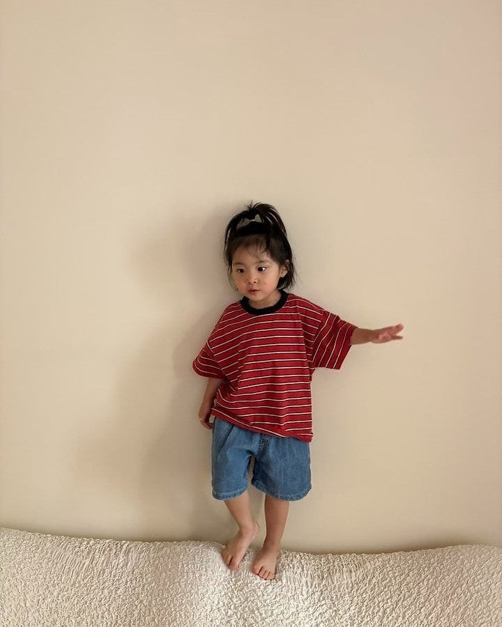 [pepper]striped short sleeve T