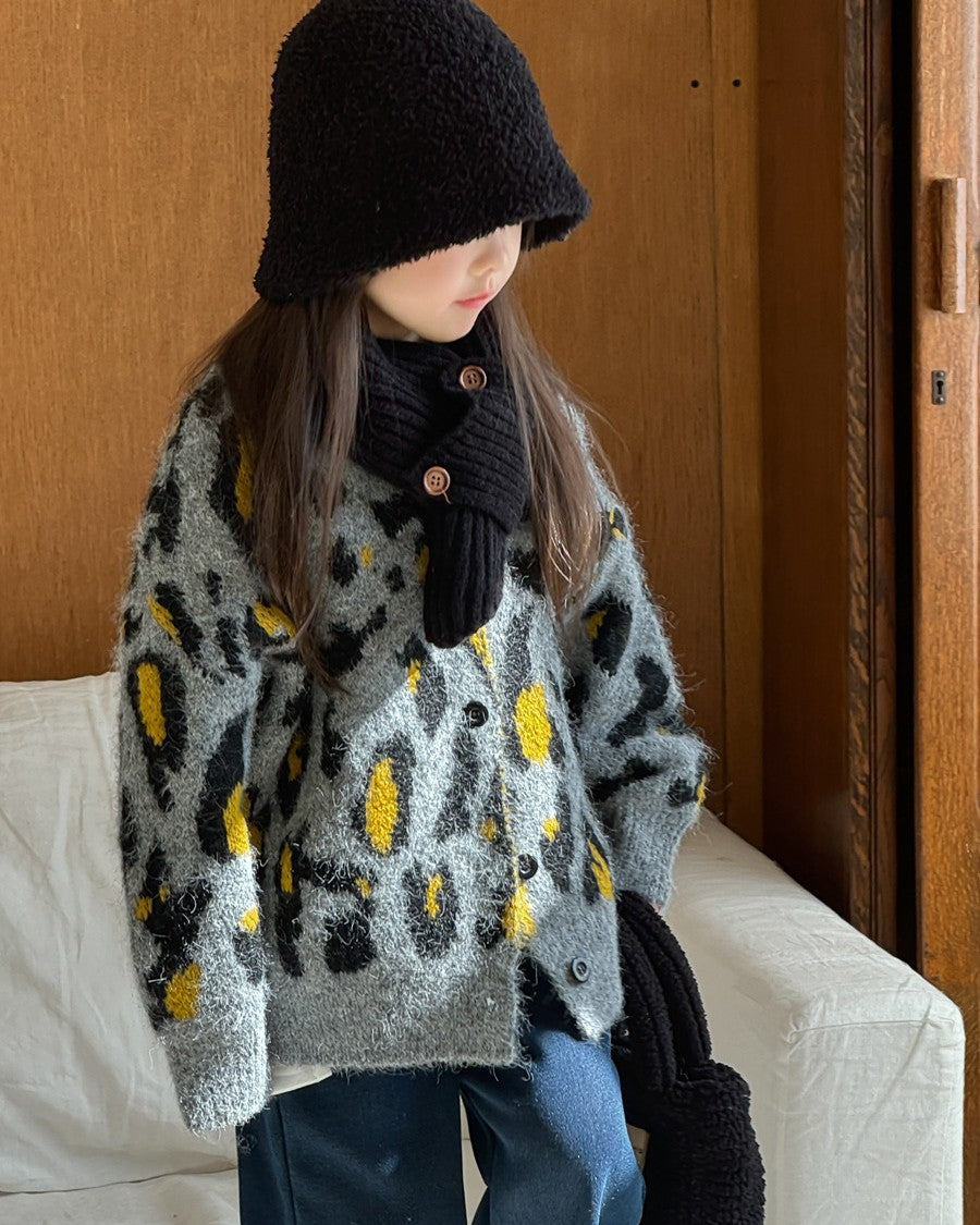 レオパードニットカーディガン