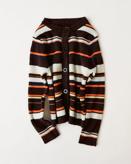 マルチボーダーフィットカーディガン