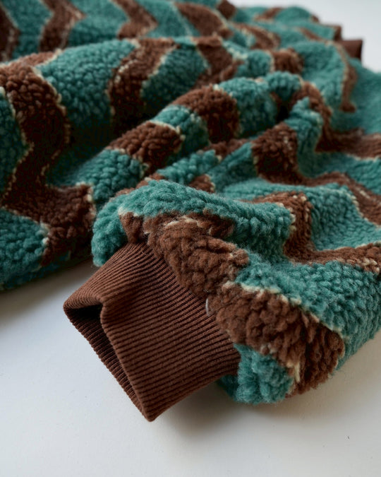 裏起毛ジグザグボアワンピース