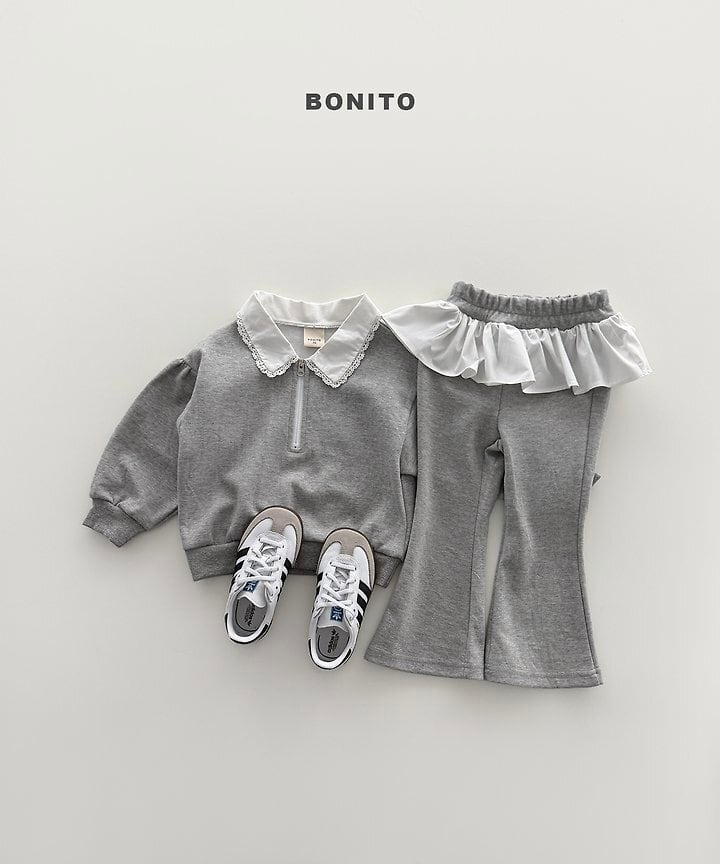 [BONITO]シャーリングカラーセットアップ