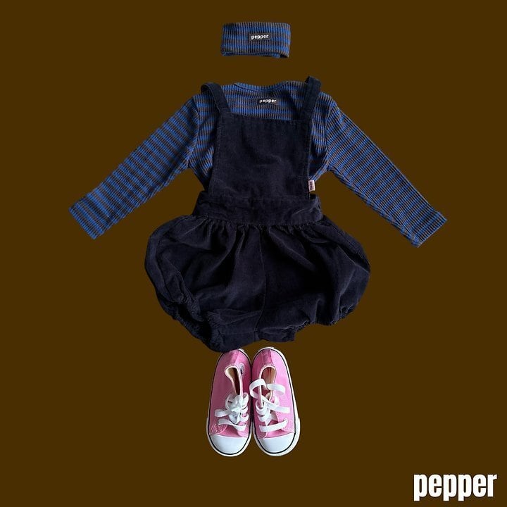 [pepper]コーデュロイショートサロペット