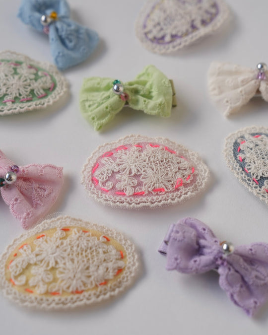 レースパレットヘアアクセ