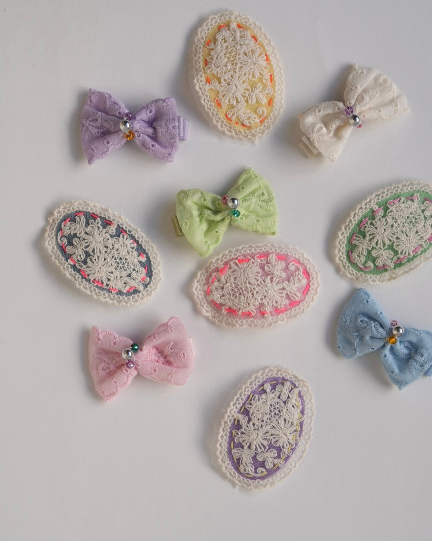 レースパレットヘアアクセ