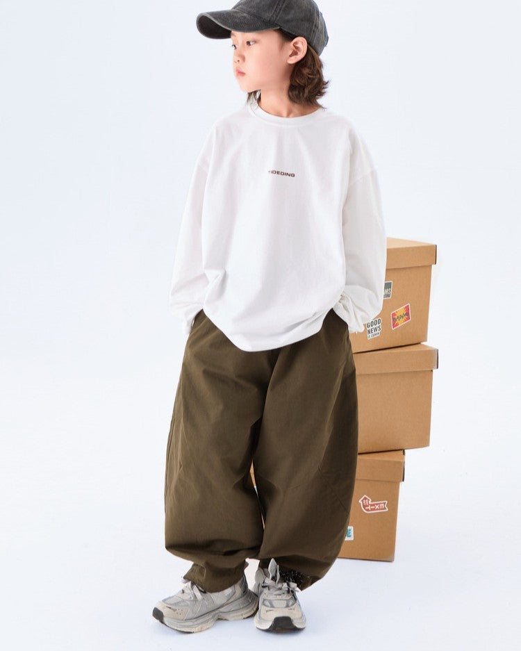 コットンルーズテーパードパンツ