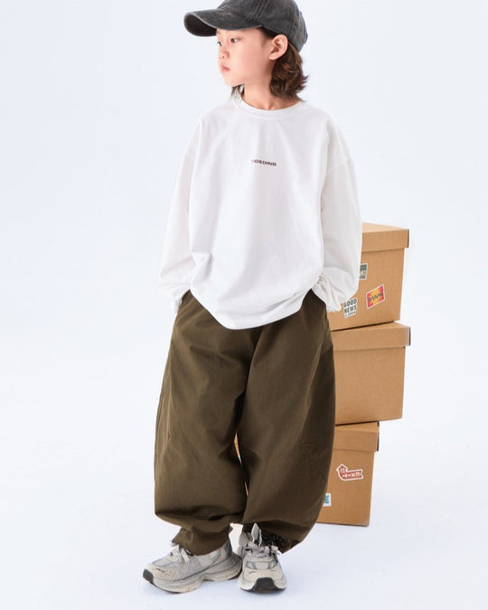 コットンルーズテーパードパンツ