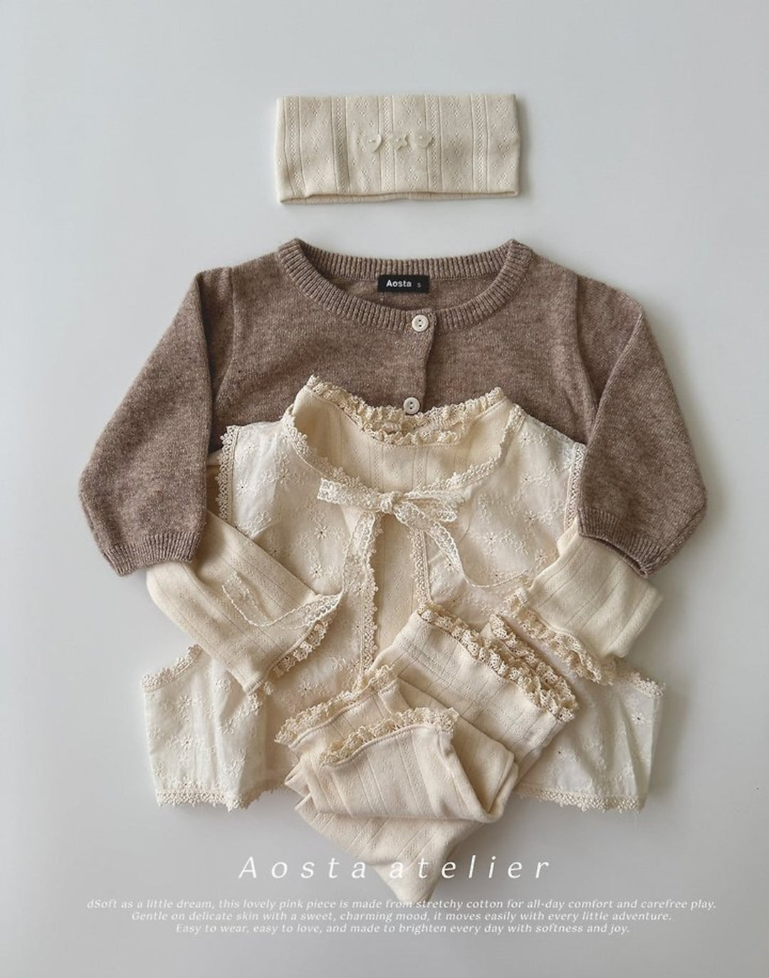 [AOSTA]Lace Open Vest
