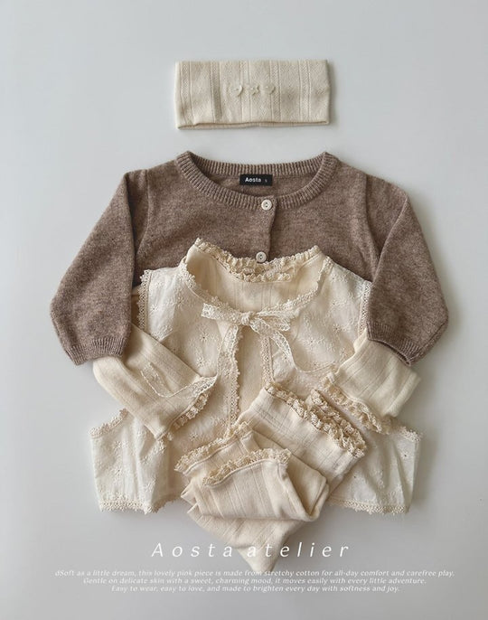 [AOSTA]Lace Open Vest