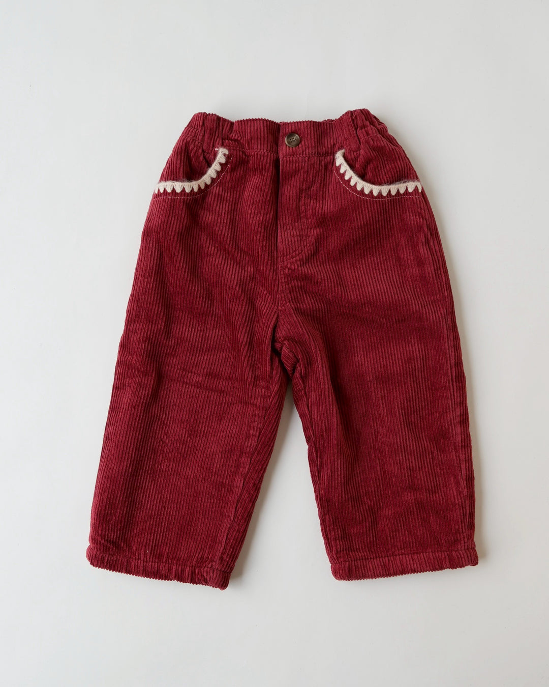 ステッチコーデュロイ裏起毛パンツ