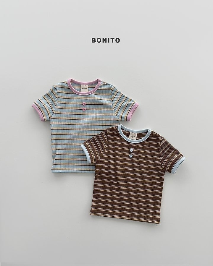 [BONITO]stripe rib T