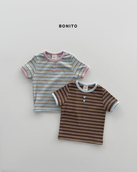 [BONITO]stripe rib T