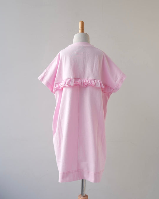 ouiバックフリルTシャツワンピース