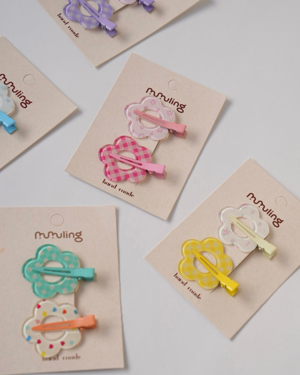 フラワー前髪クリップ