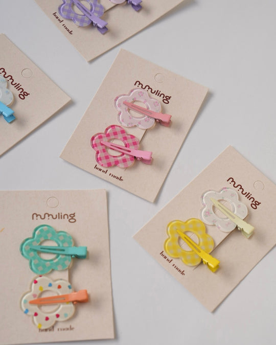 フラワー前髪クリップ