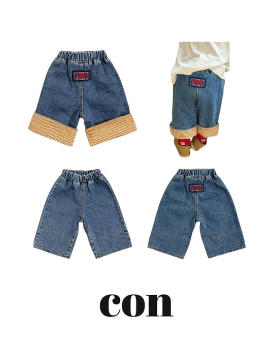 [con]Washed Roll-Up Denim