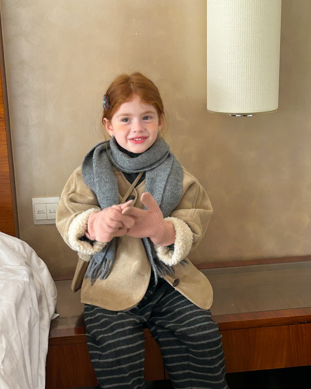 ミニバッグ付ムートンコート