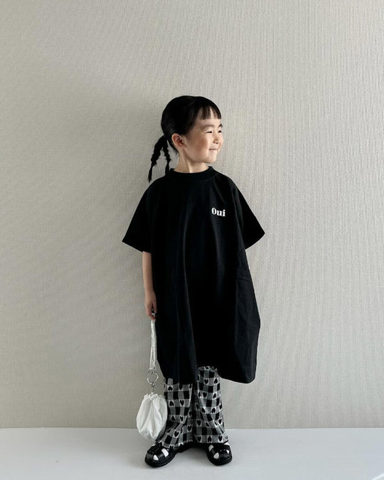 ouiバックフリルTシャツワンピース