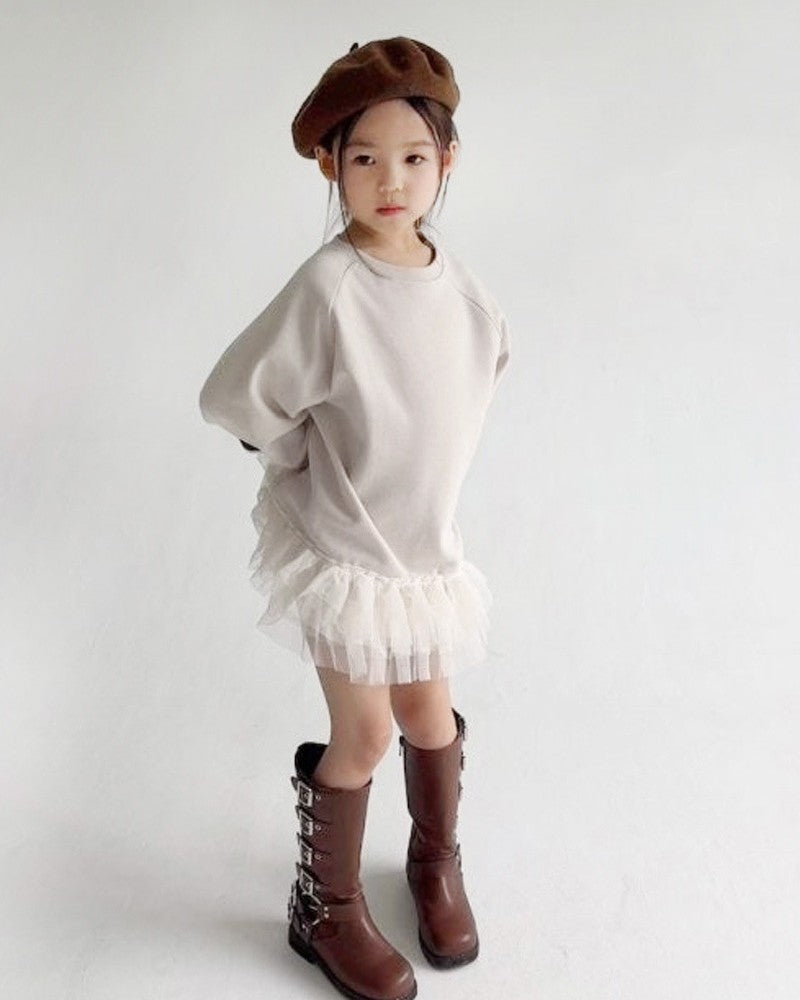 裾チュールスウェット