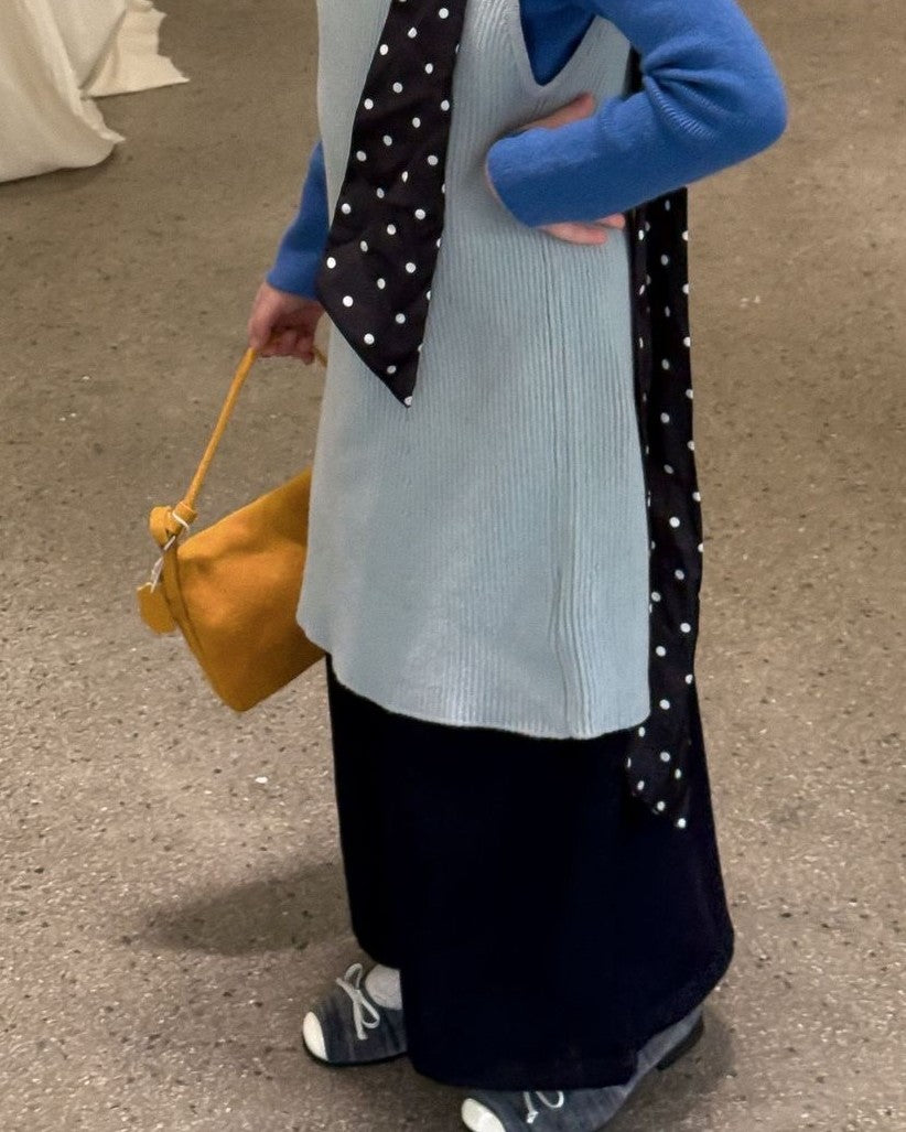 タックワイドデニムパンツ.