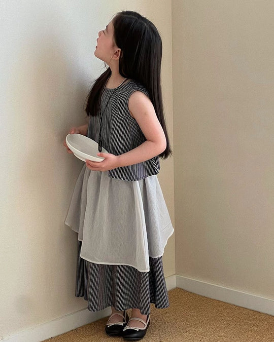 ストライプレイヤースカートセットアップ