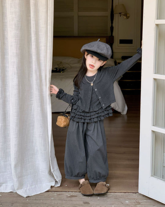 カーディガン風フリルトップス