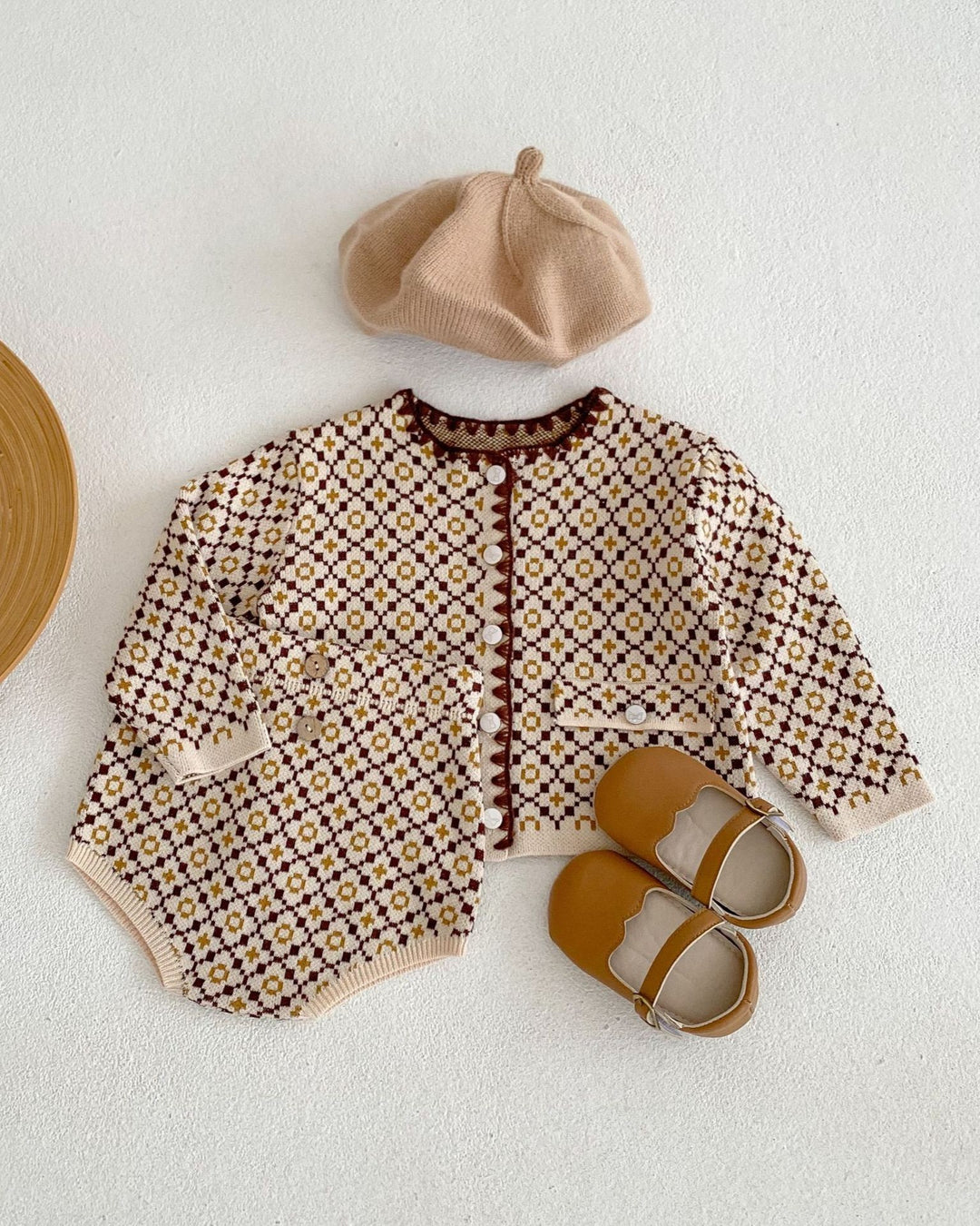 モノグラムジャガードカーディガン