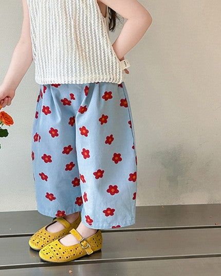 フラワーワイドパンツ.