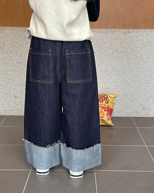 ロールアップインディゴデニム