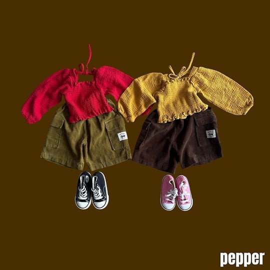 [pepper]ココボールコーデュロイバミューダPT