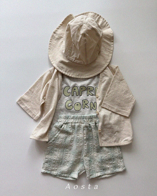 [aosta]check short pants