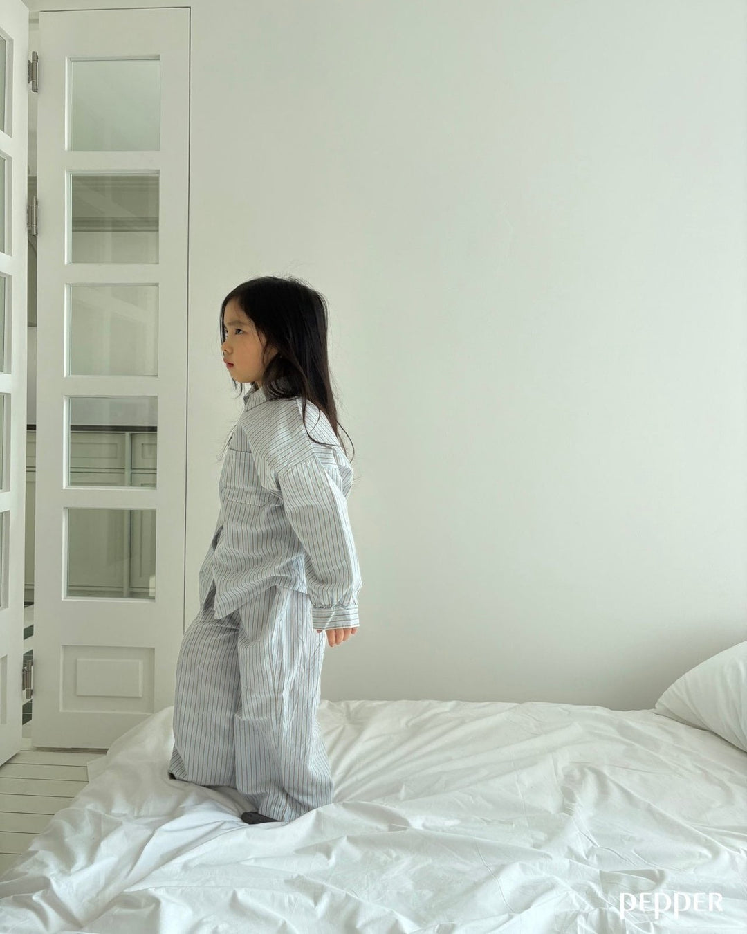 [pepper]stripe shirt