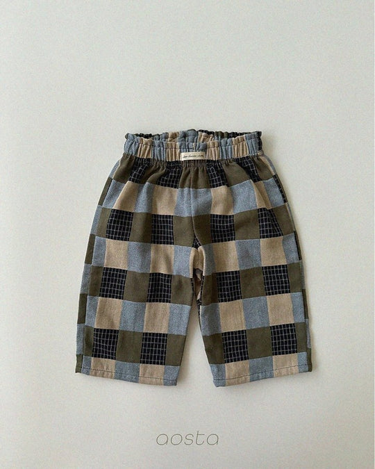 [AOSTA]Patchwork Pants