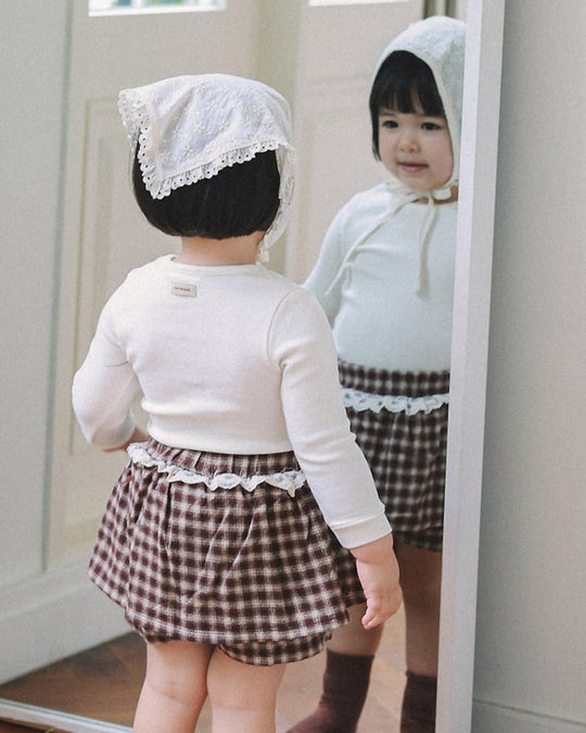 [onu]チェックスカートパンツ