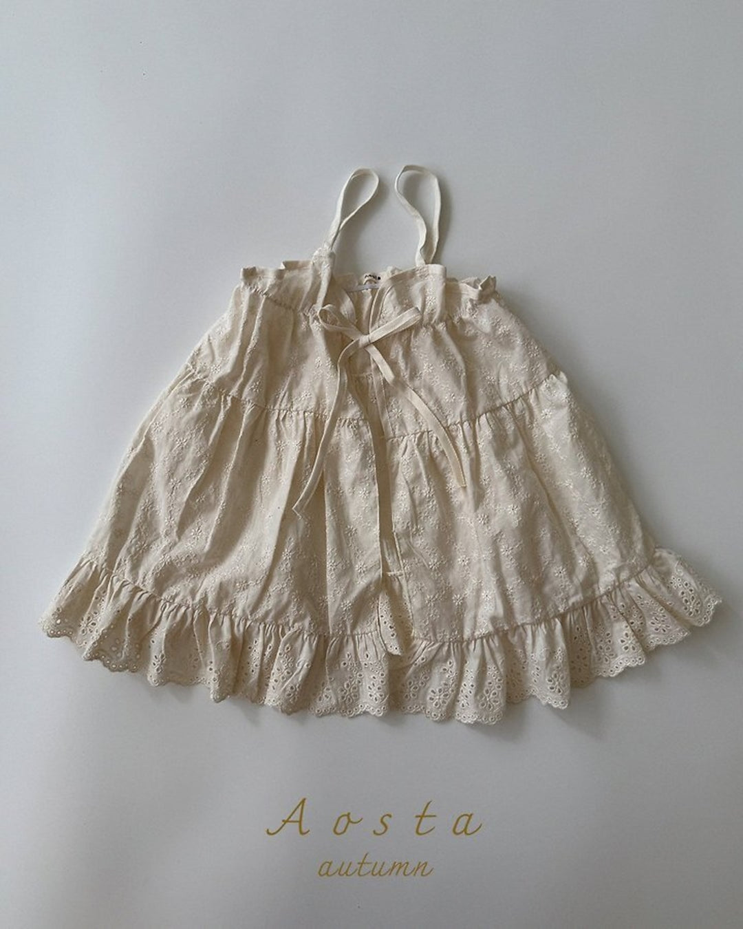 [AOSTA]Lace Cotton OpenDress