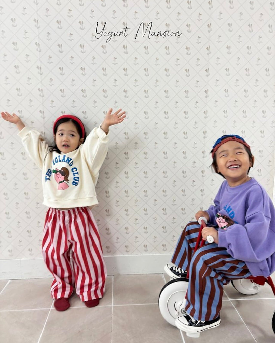 [yogurt mansion]color stripe pants
