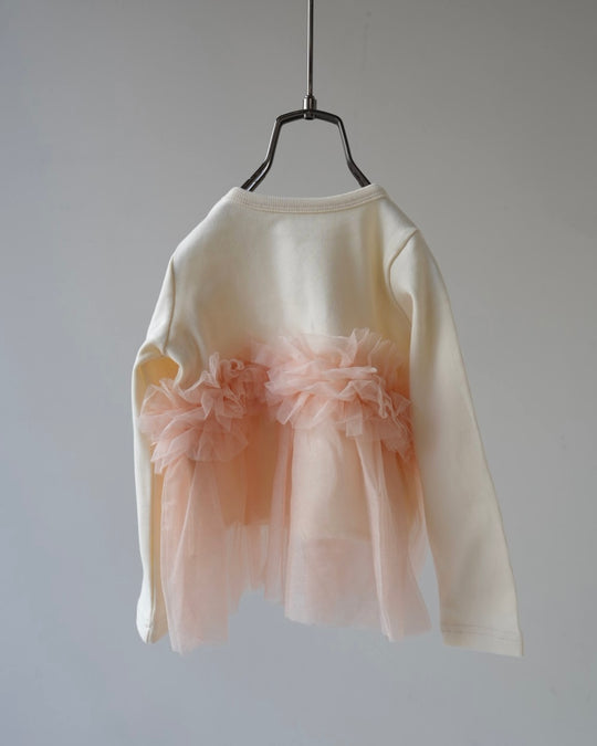 チュールフリルトップス