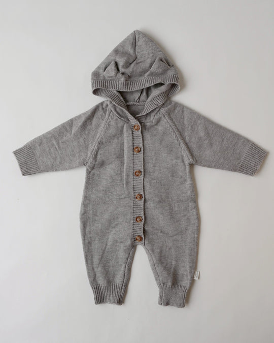 ねこ耳フーディニットロンパース