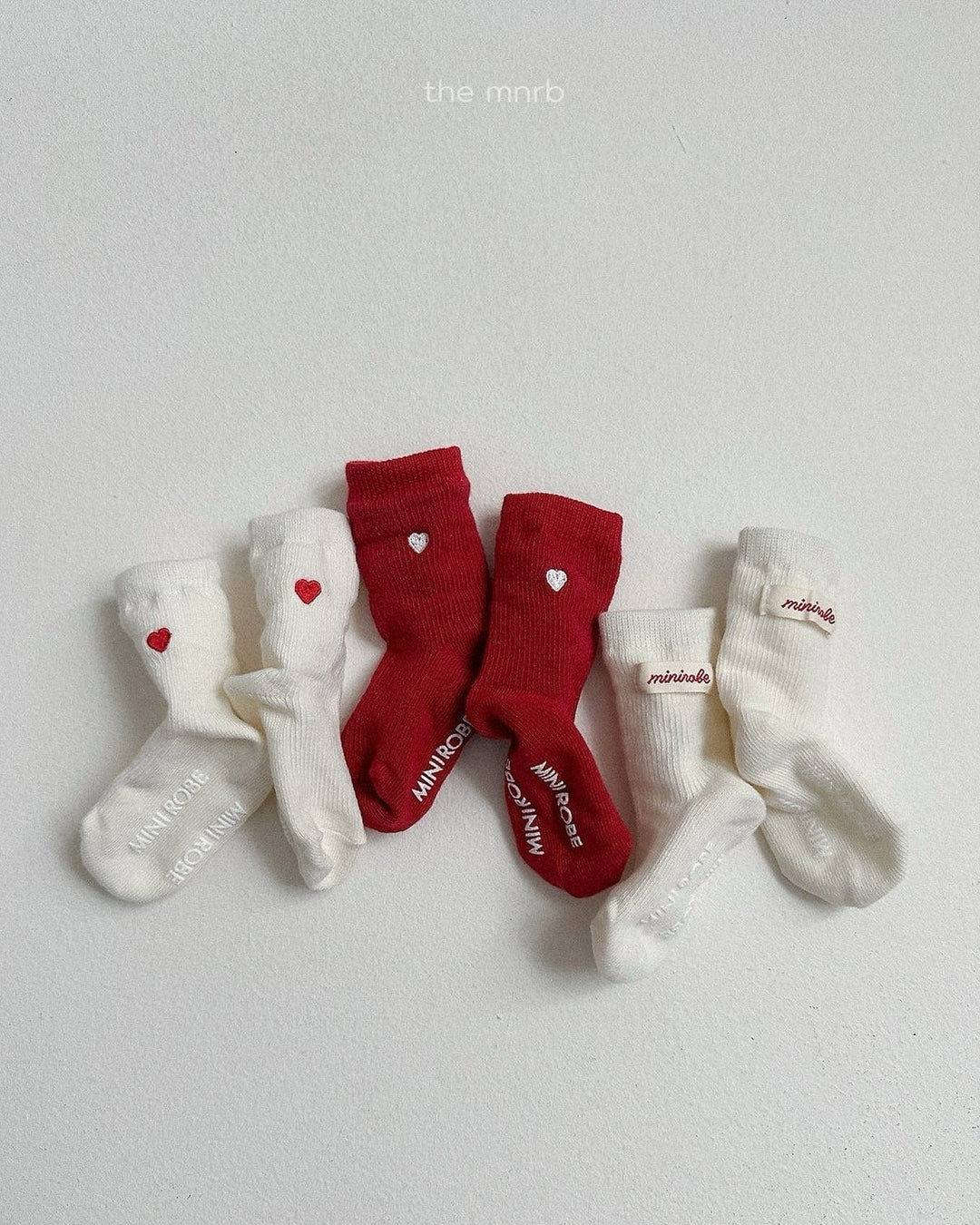 [minirobe]Heart Logo Socks 3Set