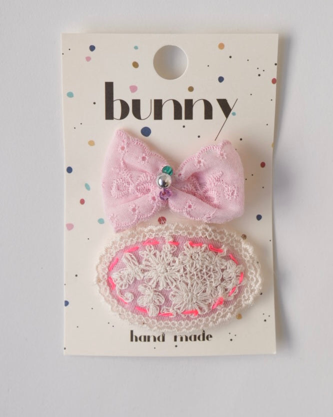 レースパレットヘアアクセ