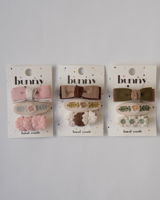 リボン×フラワーヘアアクセセット