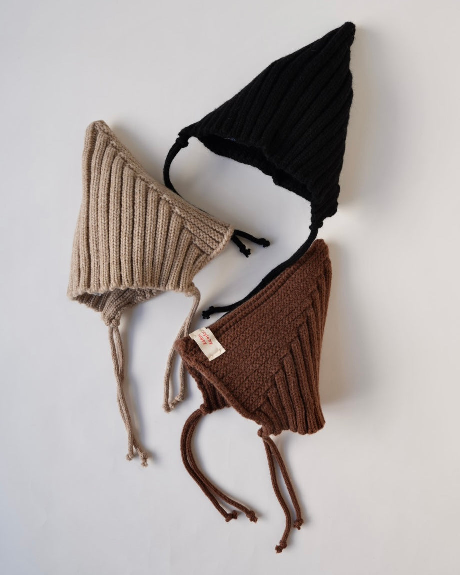 とんがりリブニットボンネ