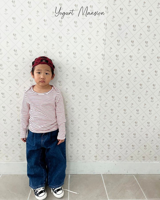 [yogurt mansion]rib stripe T