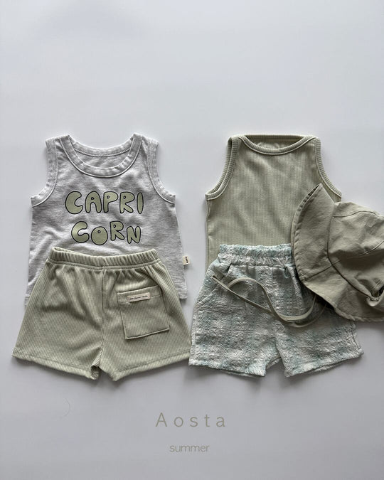 [aosta]check short pants