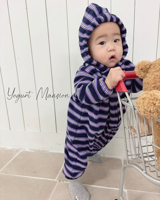[yogurt mansion]stripe hoodie suits